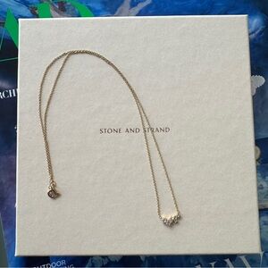 Stone and Strand Sapphire Shimmer Cluster Necklace